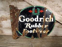 Goodrich Rubber Footwear DS Porcelain Flange Sign