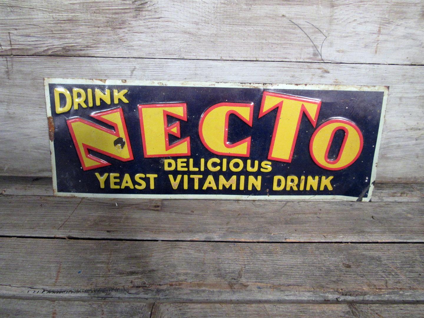 Drink Necto Vitamin Drink Tin Sign
