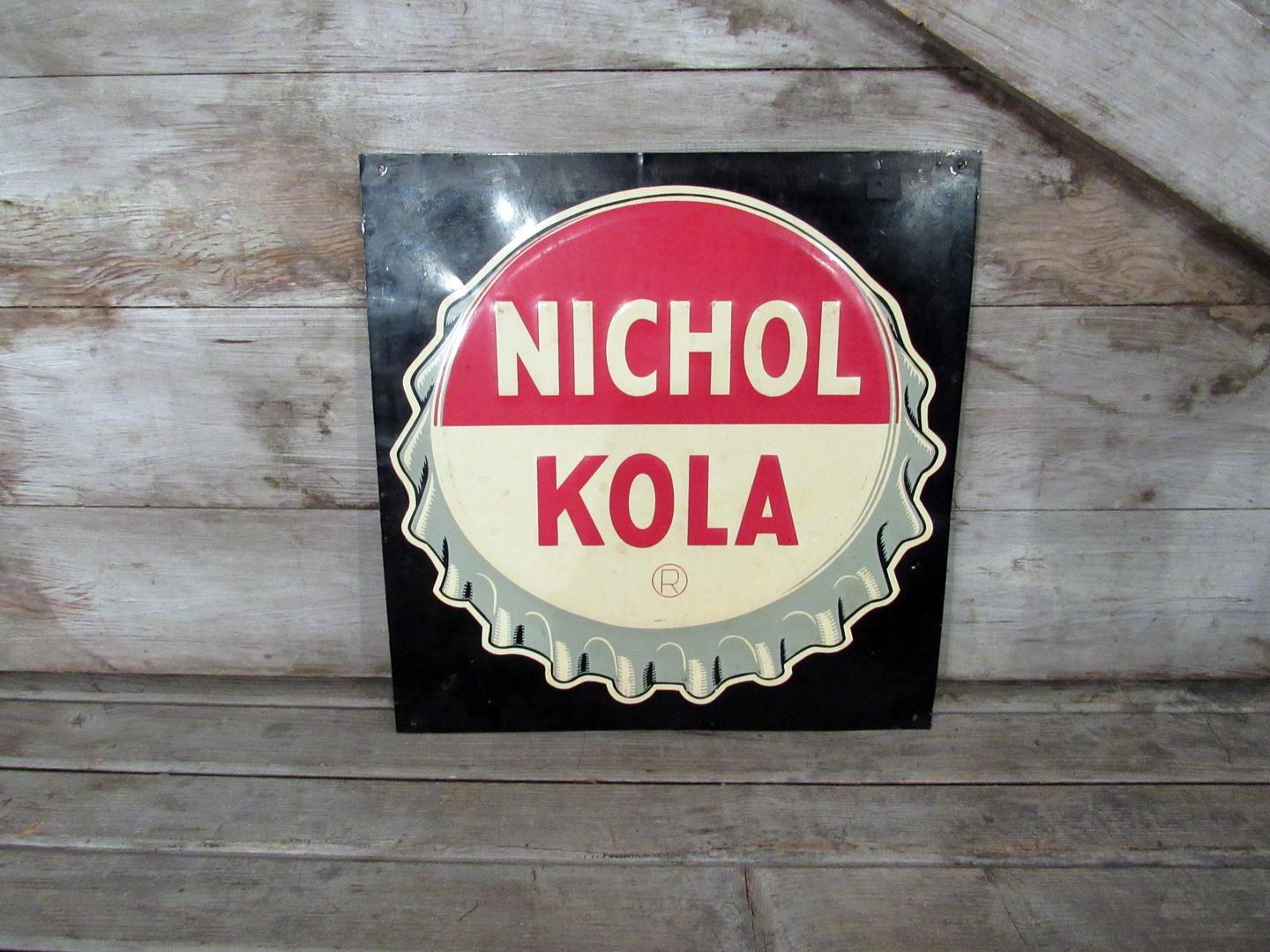 Vintage Nichol Kola Tin Sign