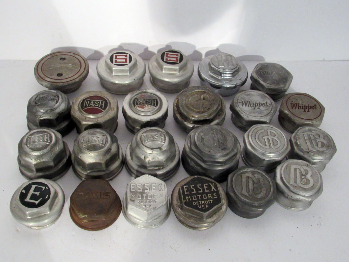 Vintage Mixed Lot Of Wheel Caps Essex, Nash and Whippet