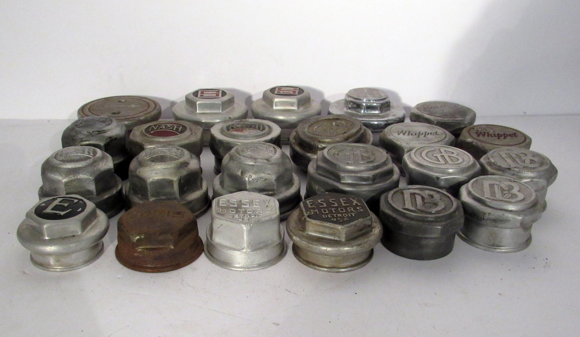 Vintage Mixed Lot Of Wheel Caps Essex, Nash and Whippet