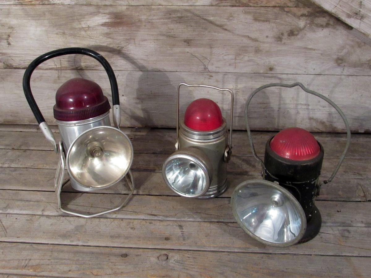 3 Vintage Handilite and Rose Lanterns