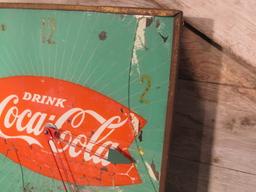 Vintage Coca Cola Fishtail Advertising Clock
