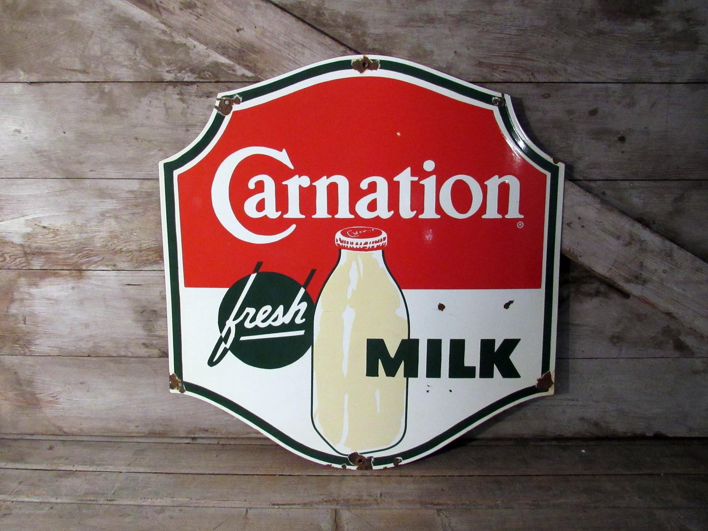 Carnation Milk Porcelain Sign