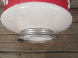 Vintage Red Crown Standard Gasolin Gas Pump Glass Globe