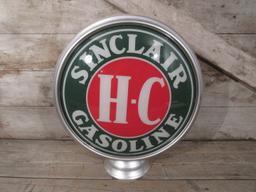 Vintage HC Sinclair Gasoline Glass and Metal Gas Pump Globe