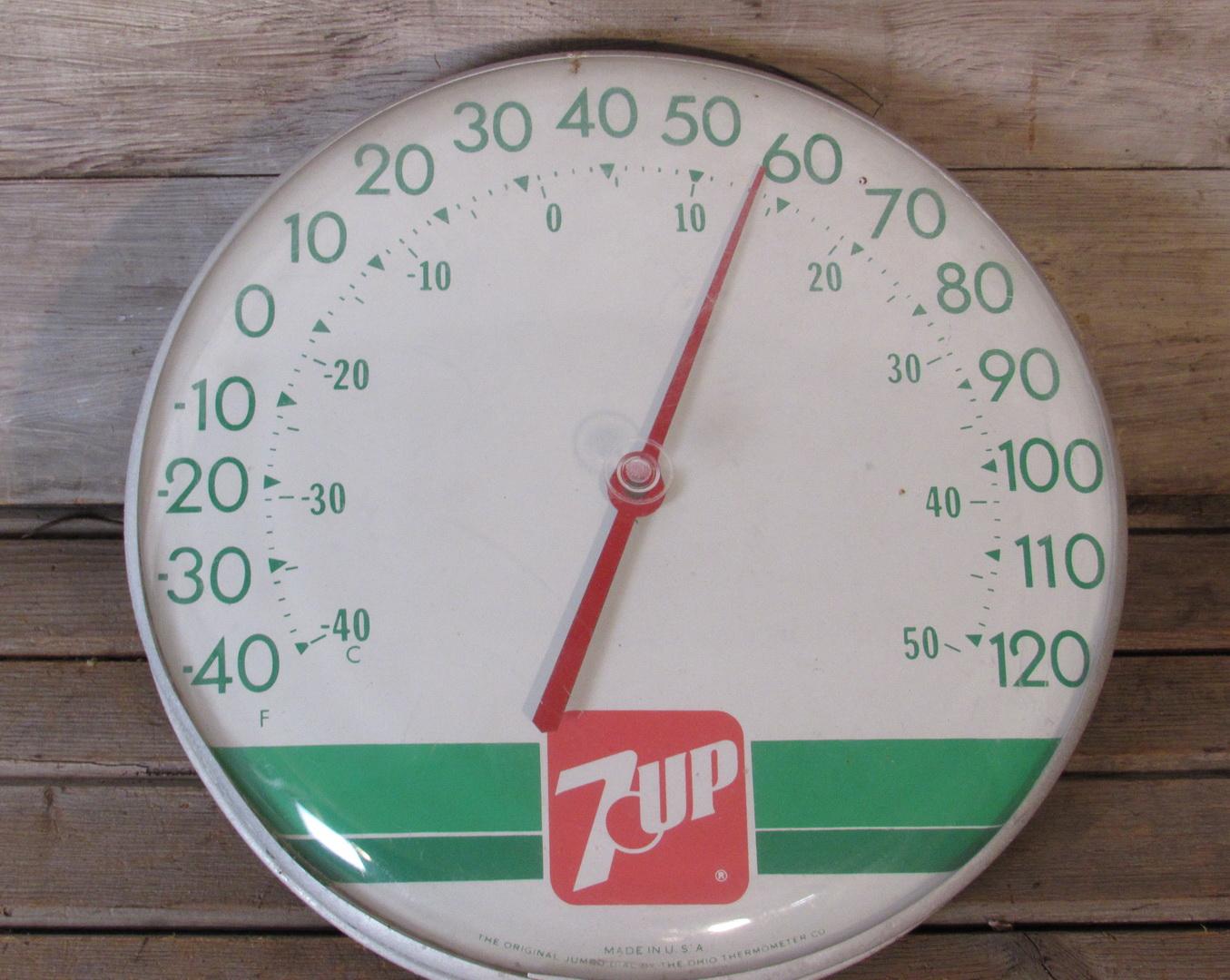 Vintage 7 Up Thermometer