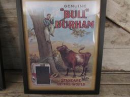 The Genuine "Bull" Durham Framed Replica Tobacco Prints