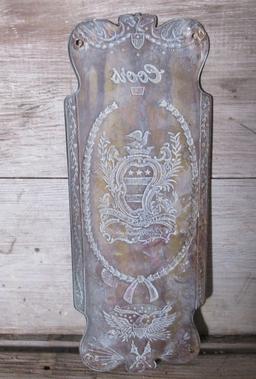 Vintage Coors Beers Copper/Brass Tin Plaque