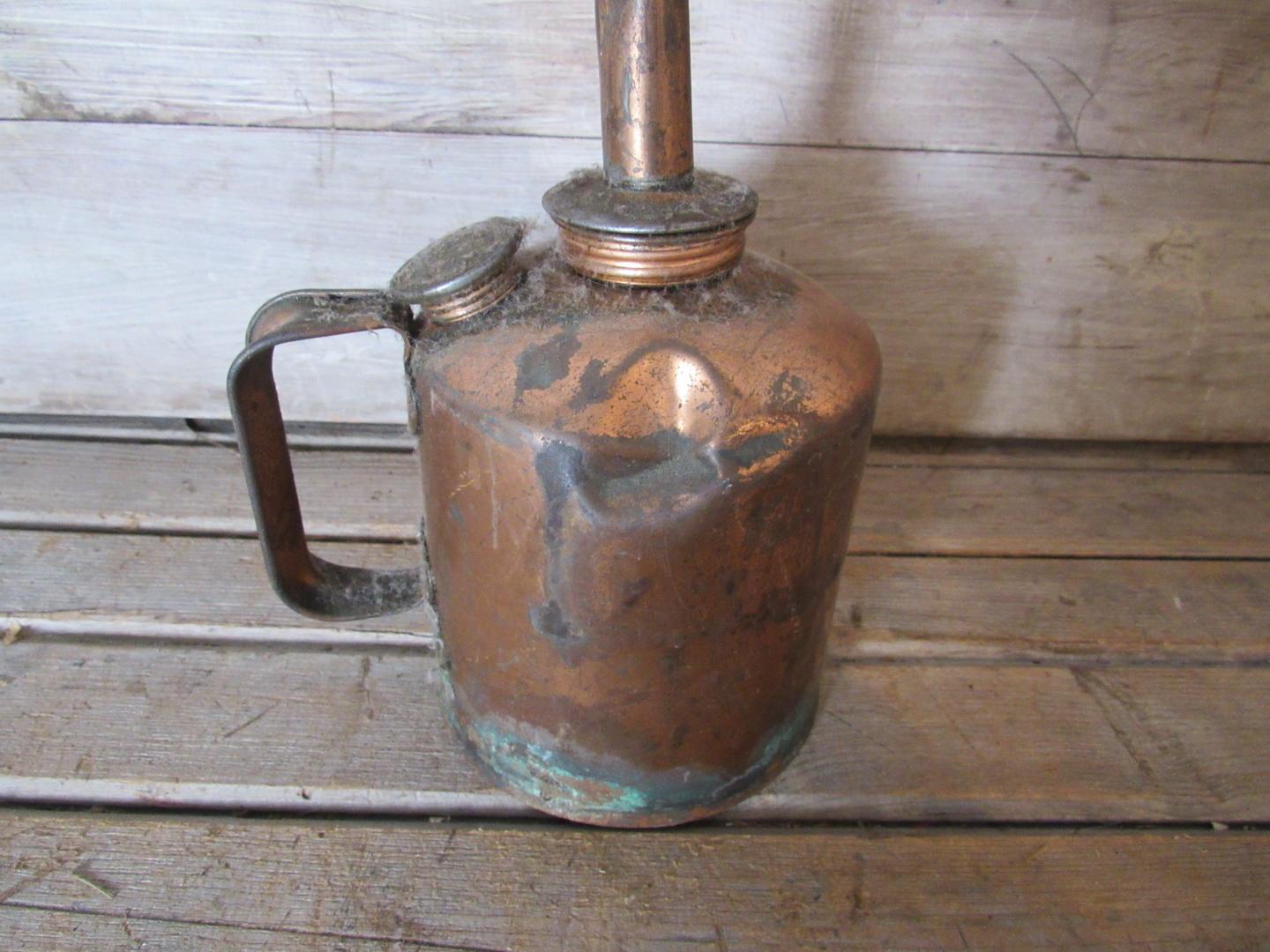 Copper Oil Can with Nozzle