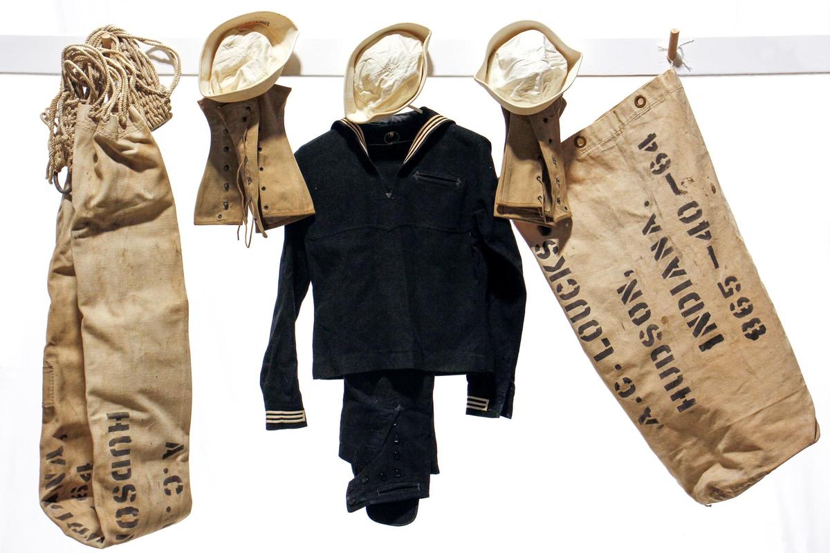 WWII U.S. Navy Identified Named Memorabilia - Uniforms, Hats, Duffle Bags