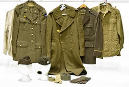 Collection Lot of WWII U.S. Army Uniforms and Accessories