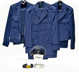 Cold War U.S. Air Force Selection of Service Jackets and Enlisted Field Cap and Belt