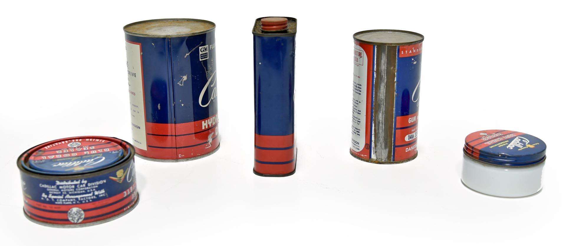 Lot of 5 Cadillac Automobile Cans