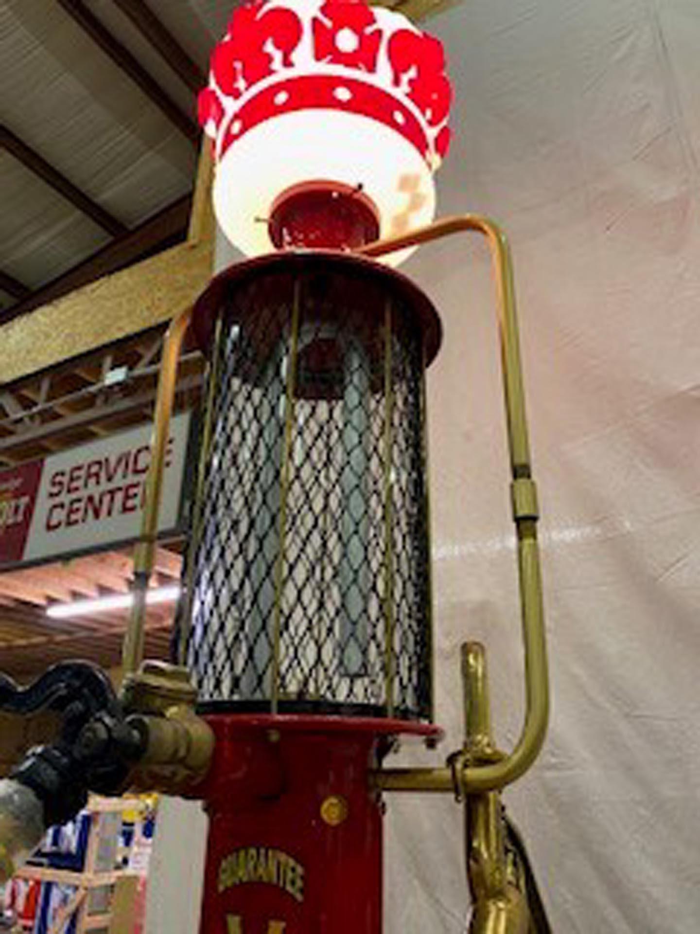 Professionally Restored 1923 Fry Red Crown Gasoline Gas Visible Gas Pump