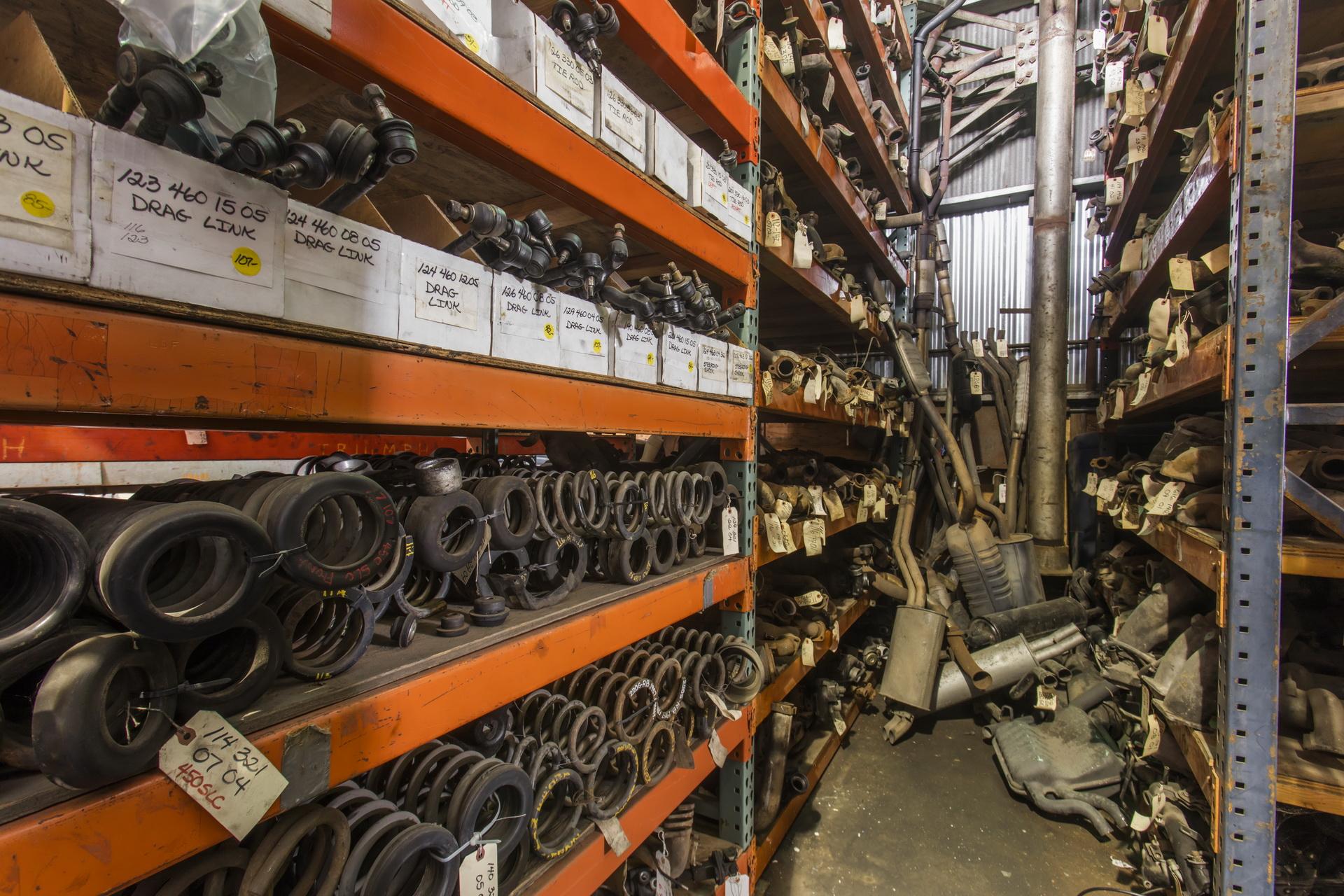 A Lifelong Collection of Expertly Curated Mercedes-Benz Parts from the 1950s to 2000s - One Lot