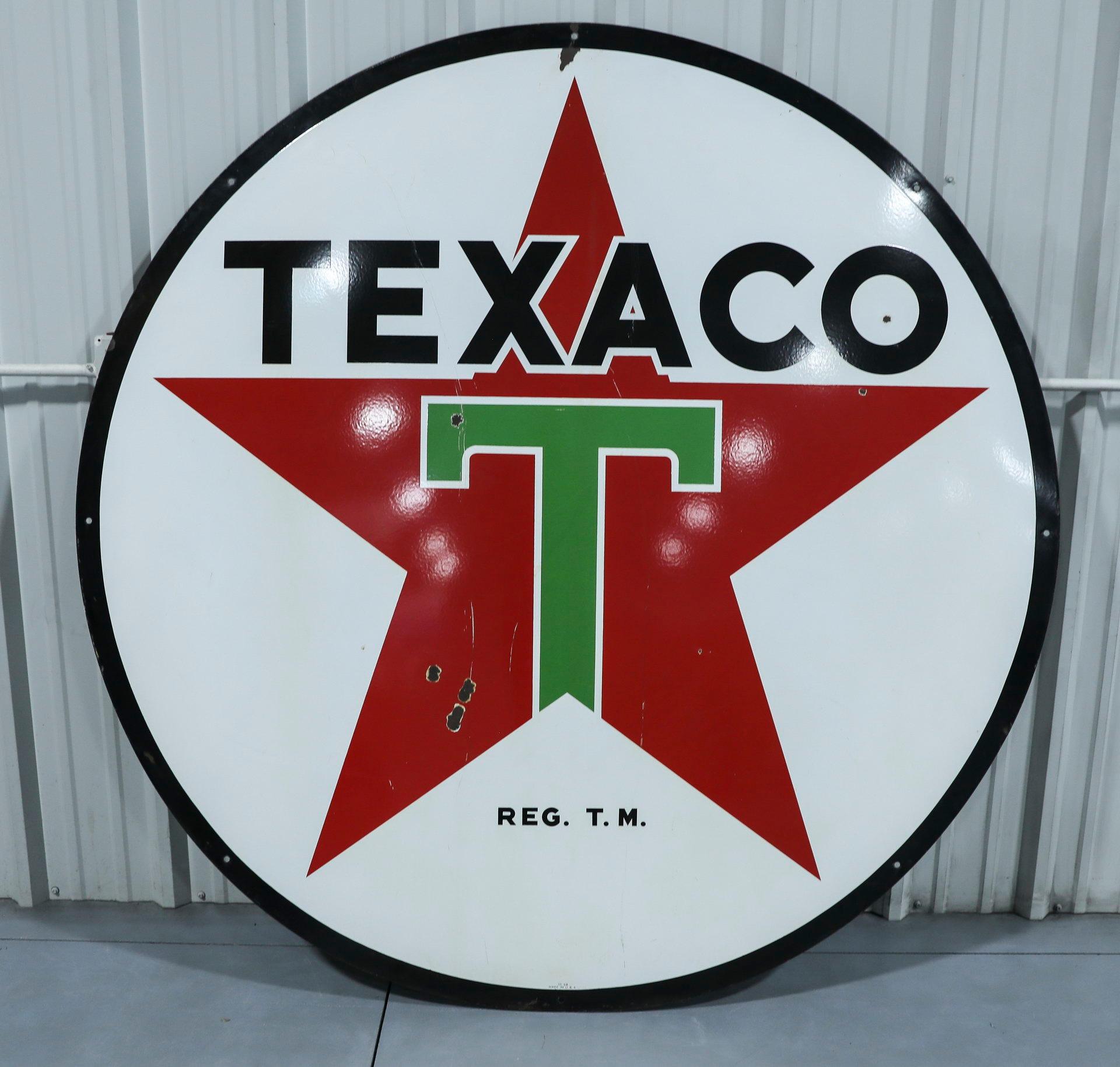 Texaco DSP Porcelain Gas Station Sign