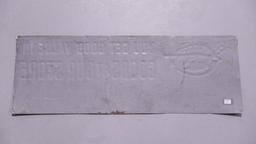 Hilled OLIVER Plow Ogden & Co Warwick, NY Embossed Tin Tacker Sign