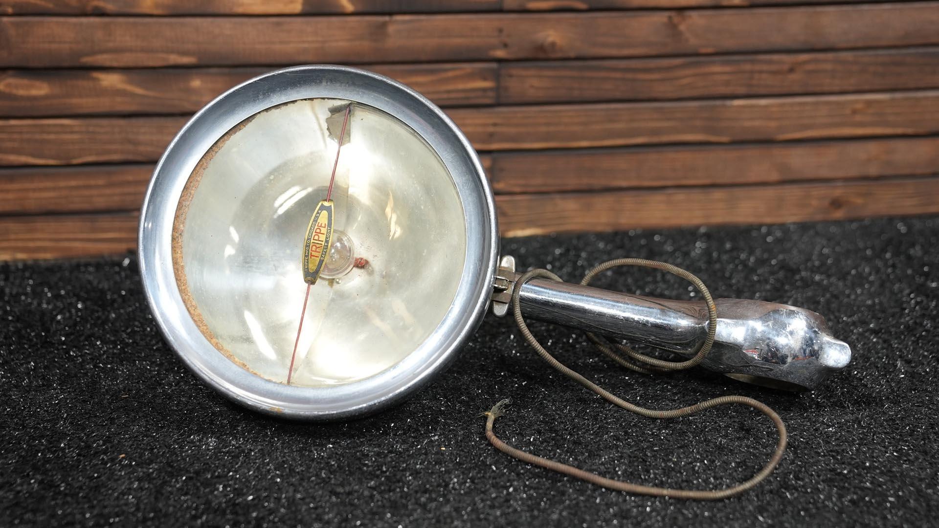 1920s Trippe Driving Lights with Stanchion Mounts