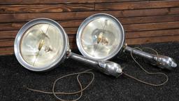 1920s Trippe Driving Lights with Stanchion Mounts