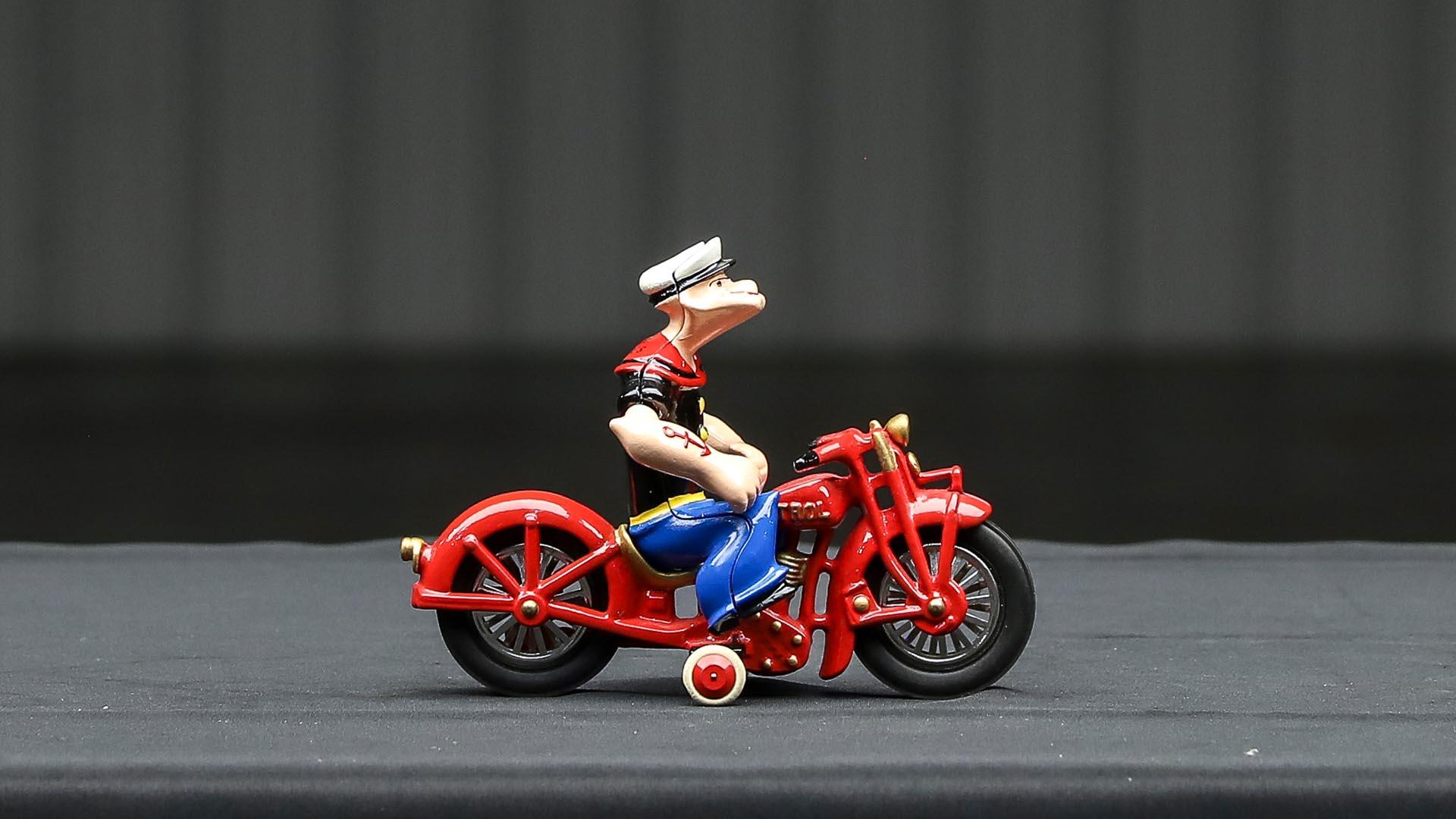 Popeye Cast Iron Motorcycle by Pride Line