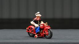 Popeye Cast Iron Motorcycle by Pride Line