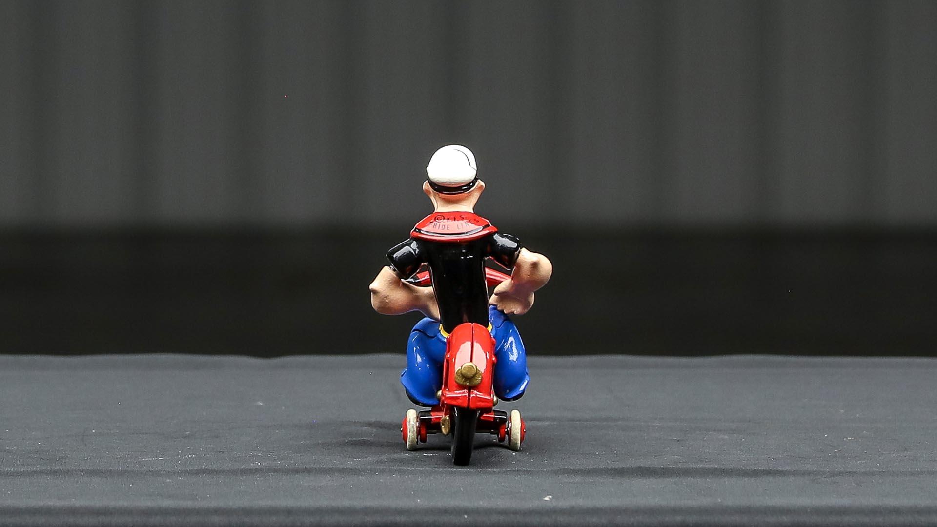 Popeye Cast Iron Motorcycle by Pride Line