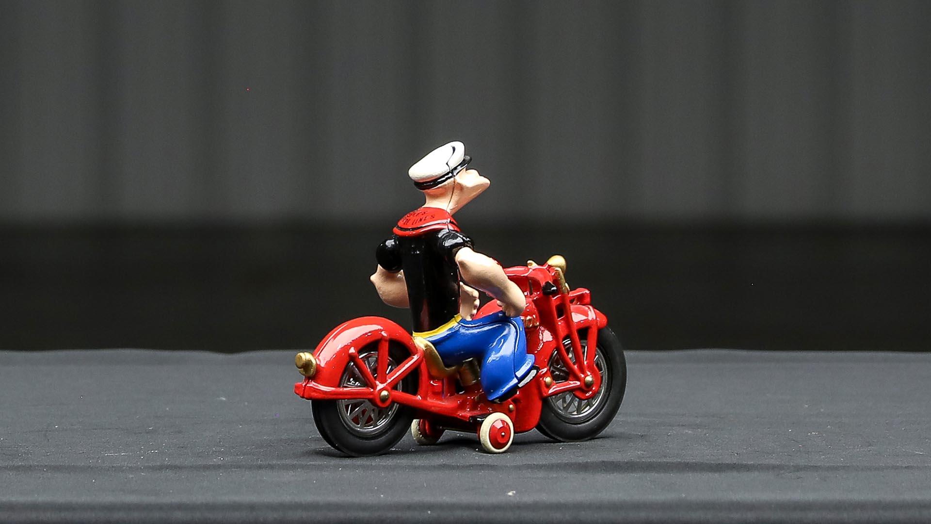 Popeye Cast Iron Motorcycle by Pride Line