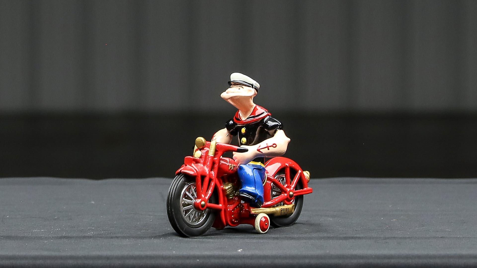 Popeye Cast Iron Motorcycle by Pride Line