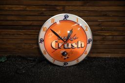 Orange Crush Lighted Clock by American Retro
