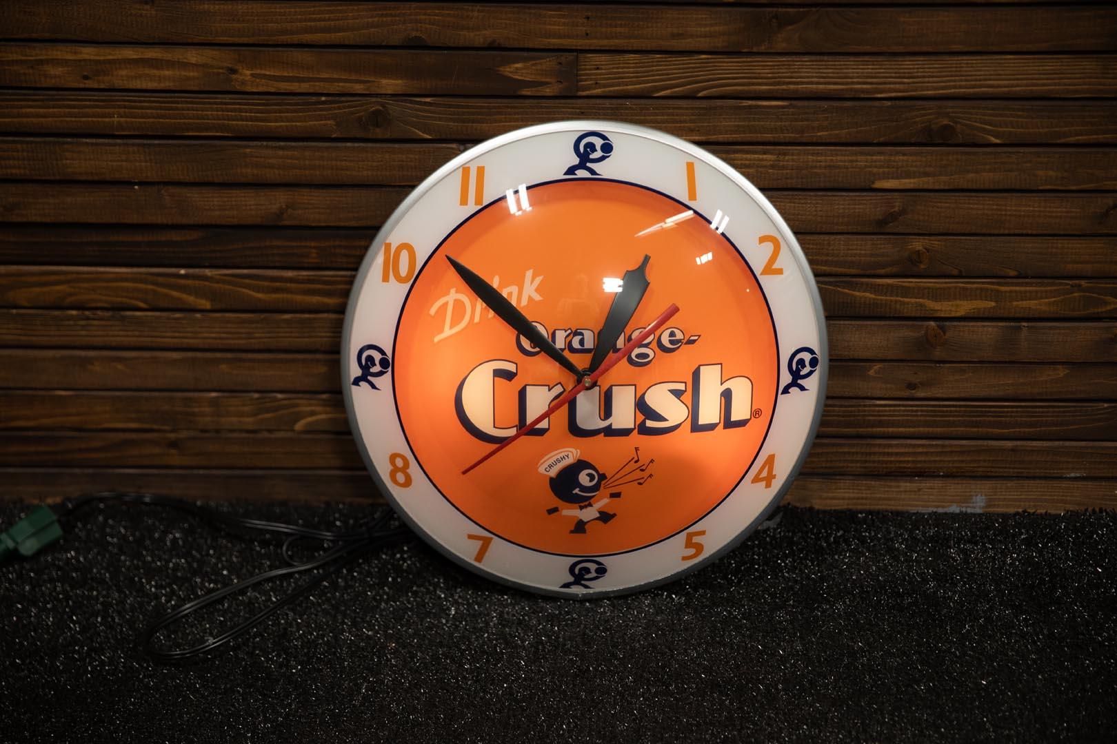 Orange Crush Lighted Clock by American Retro