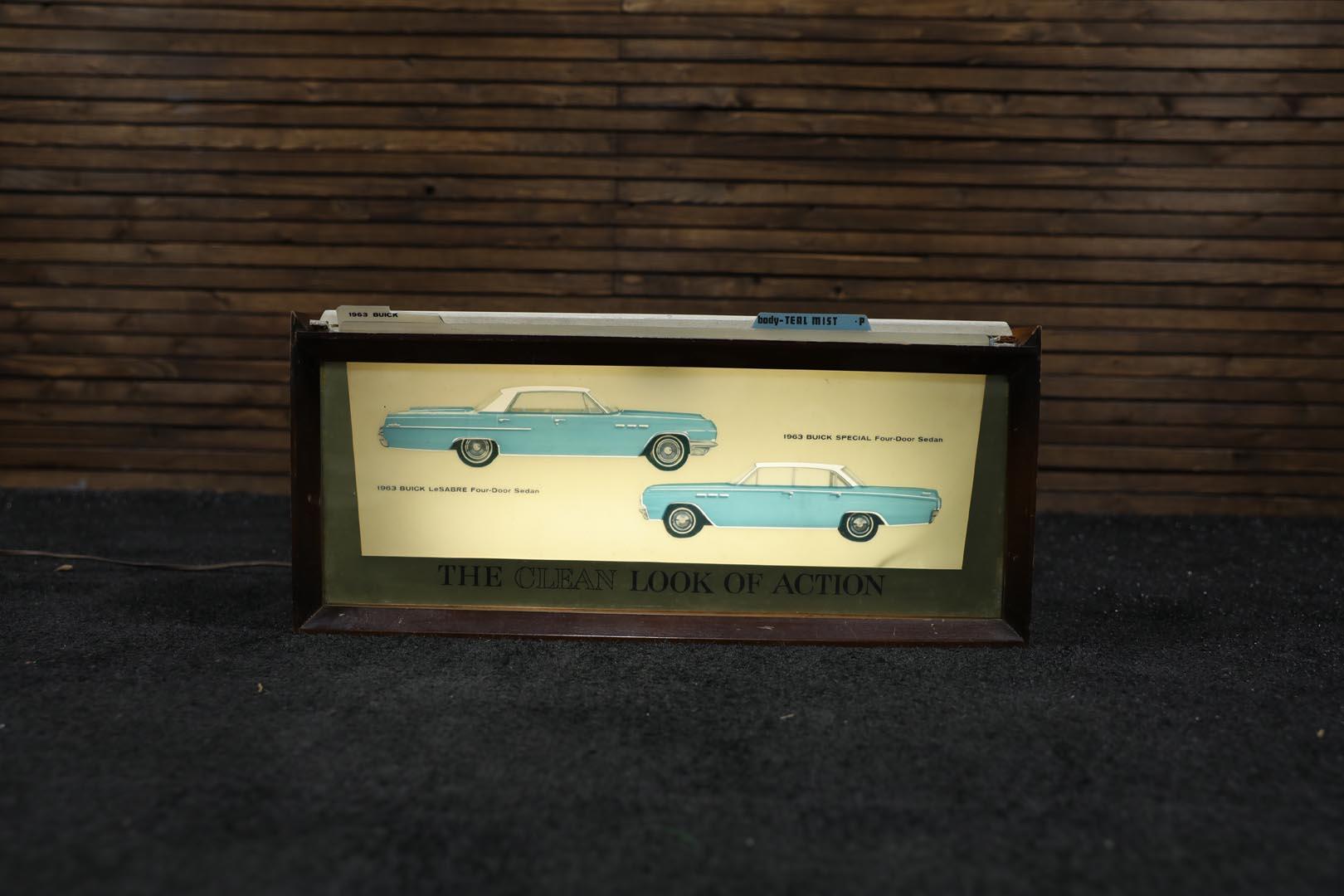 1963 Buick Color and Upholstery Light Box Display