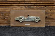 Triumph TR-3 Brass Sculpture Plaque