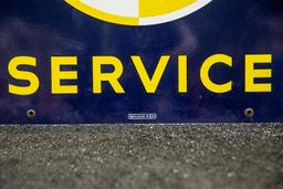 Opel Service Double-Sided Porcelain Sign with Hanger by Walker