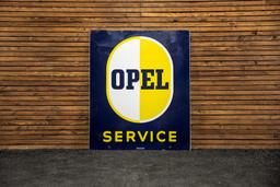 Opel Service Double-Sided Porcelain Sign with Hanger by Walker