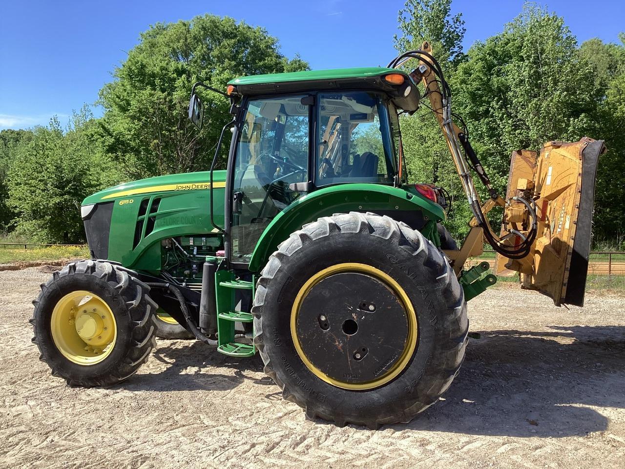 John Deere 6115D Tractor W/ Bengal Tiger Side Mower