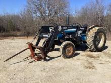 1985 Ford 4600 Tractor W/ Bush Hog 2426 QT Loader