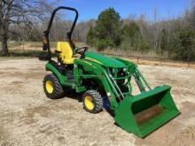 2019 John Deere 1025R Tractor W/ JD 120R Loader