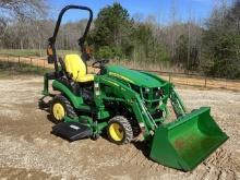 2018 John Deere 1025R Tractor W/ JD 120R Loader