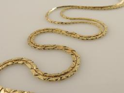 14K Gold Cobra Link Necklace