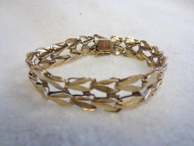 14k Gold (marked 14K)  Custom Bracelet