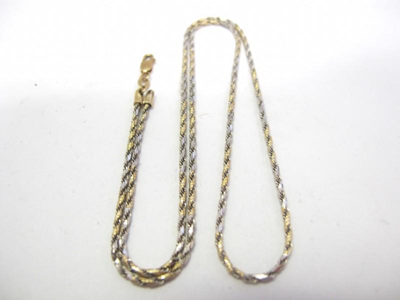 14k White & Yellow Gold Italy Necklace