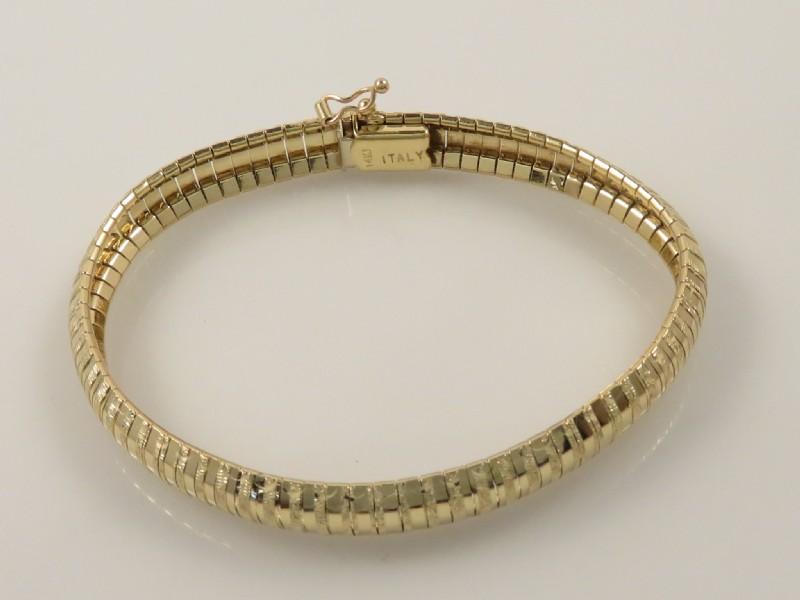14K Gold Omega Bracelet-16.1g