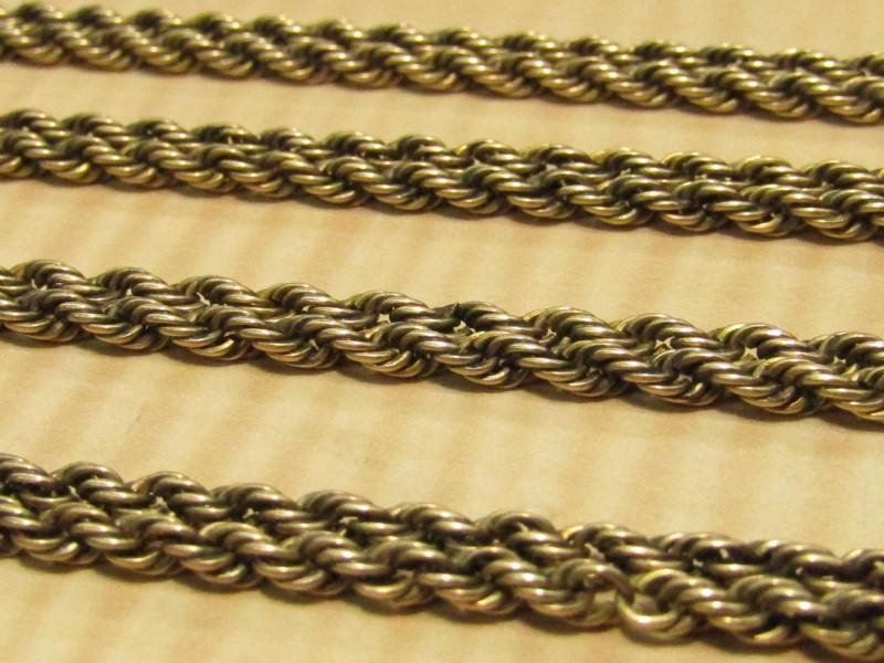 14k Yellow Gold Pocket Watch Chain