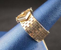 14k Gold Buckle Ring