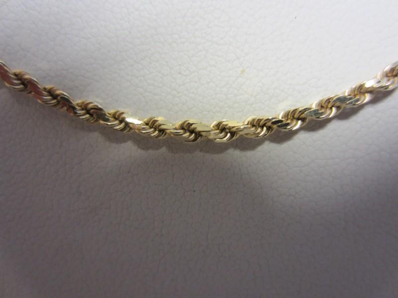 14K GOLD Rope Chain Necklace