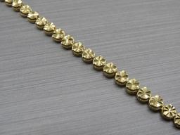 14K GOLD Diamond Cut Bracelet