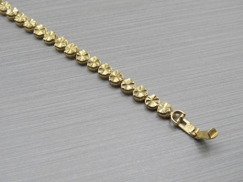 14K GOLD Diamond Cut Bracelet