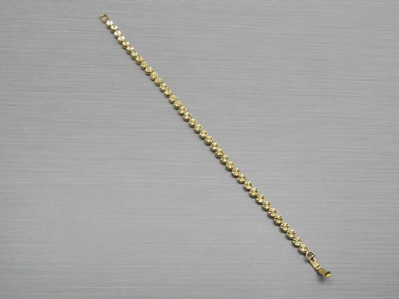 14K GOLD Diamond Cut Bracelet