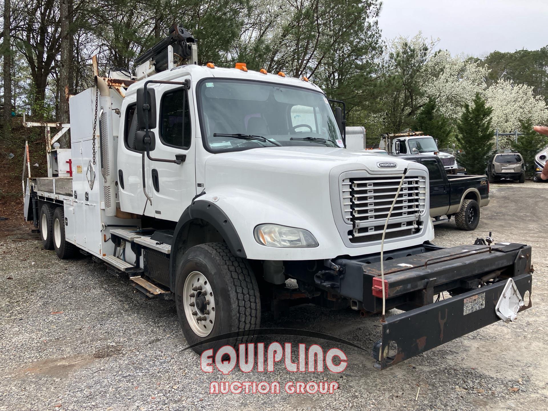 2012 FREIGHTLINER BUSINESS CLASS M2 CREW CAB TANDEM AXLE CRANE TRUCK